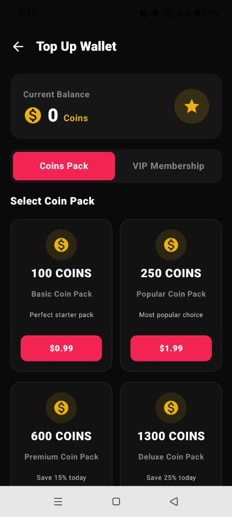 Snapreels Top Up Wallet